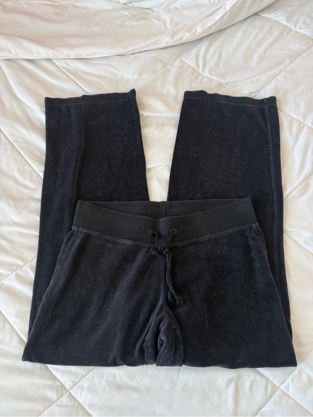 Vintage Old Navy Black Pull-On Velour Lounge Pants